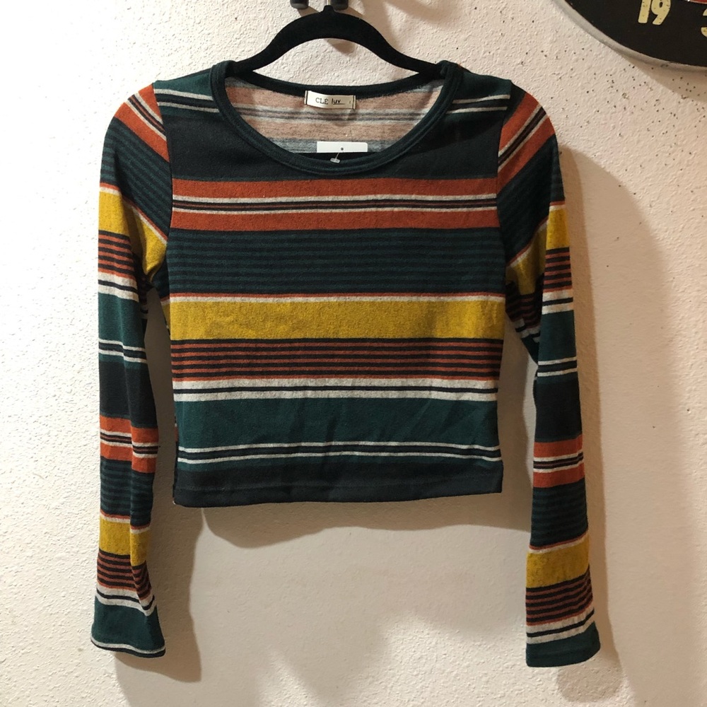 Striped Cropped Sweater